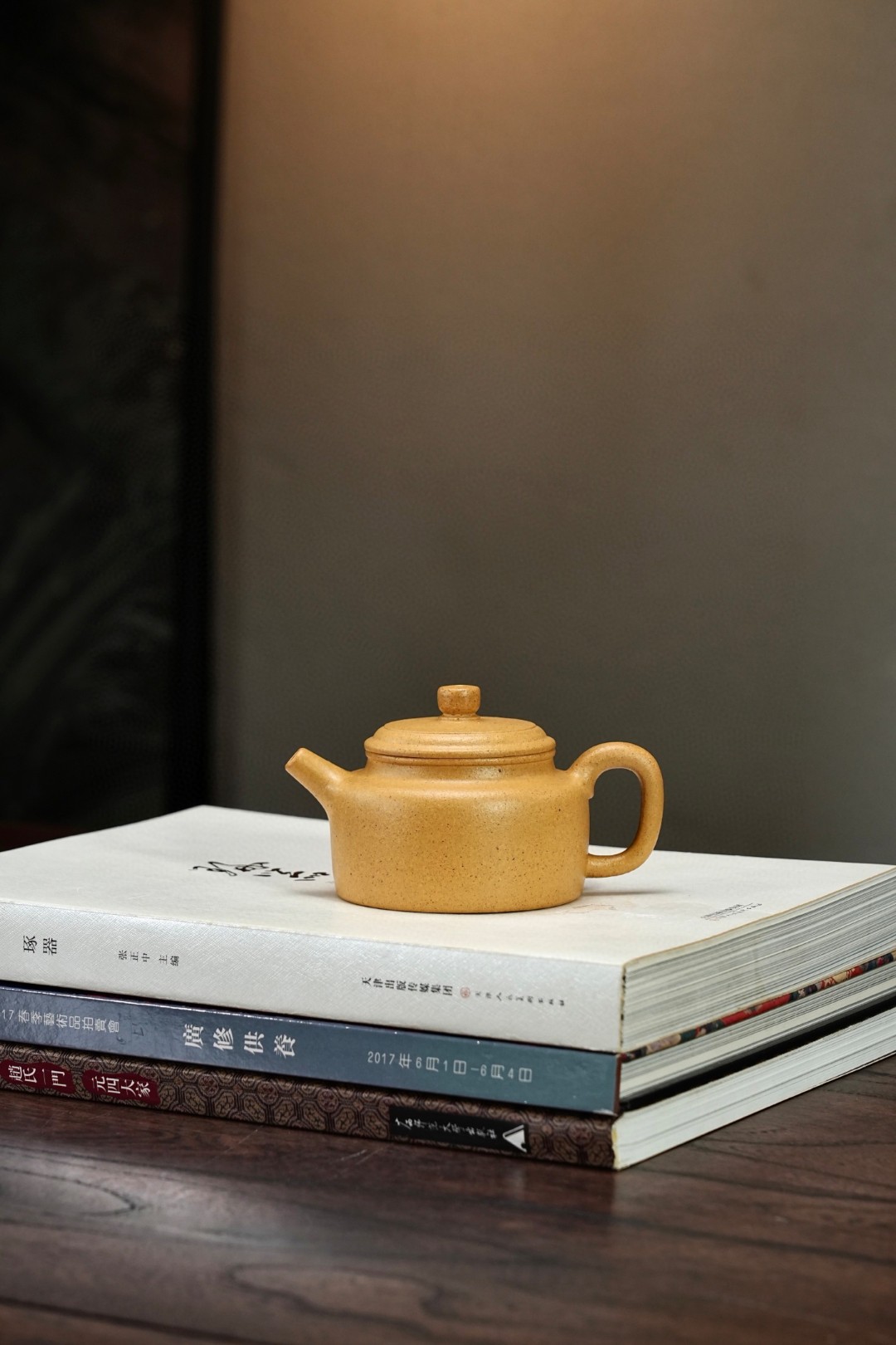 闪购 宜兴紫砂壶老宕口黄金段泥德钟壶180CC家用手工泡茶壶茶具