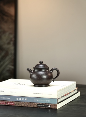 闪购 宜兴紫砂壶紫泥潘壶230CC家用手工紫砂茶壶茶具工夫泡茶壶