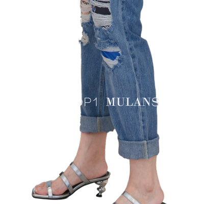 【清货折XSS】SJYP 秋拼接牛仔夹克上衣/破洞长裤/拼接牛仔半裙女