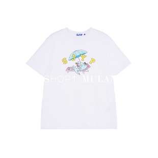 【折】SJYP2J春夏新品 小恐龙沙滩椅图案时尚T恤女