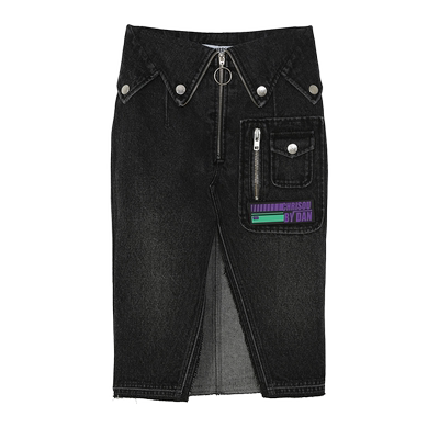 【SM】CHRISOU BY DAN春夏设计师欧阳丹水洗牛仔气质半裙女