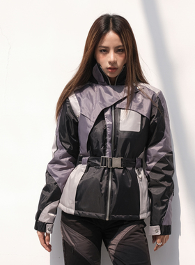 【折】HELIOT EMIL 新款机能交叠拼接拼色派克连帽夹克外套木兰