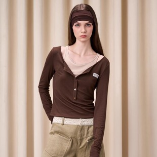 长袖 短款 假两件T恤 25AW新款 EIMISMOSOL