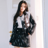 折 Sister Jane 星星绣片香风外套半裙泡泡袖 蝴蝶结上衣