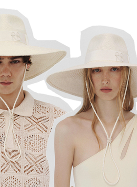 【折】乌克兰设计师Ruslan Baginskiy白色草帽大檐 度假标配~