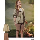 折 钩花镂空长袖 lost echo 透气POLO针织衫 针织中短裤