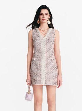 Diana Vevina 2026SS 欧根纱花边小香风背心连衣裙