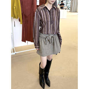 【新品】PALAVAS晨昏幻影上衣蕾丝巴洛克衬衫复古印花长袖女原创