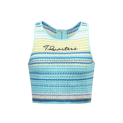 Three Quarters 24夏季logo刺绣手钩编织上衣贝壳印花裤木兰合集