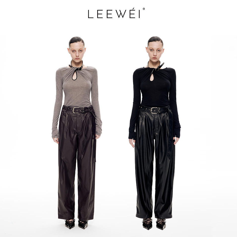 可拆卸皮带柔软羊毛针织衫打底衫