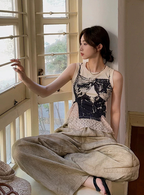 【CPLUS SERIES】印花拼接蕾丝背心合集