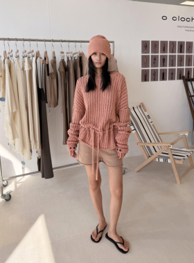 o cloche code 25年 大肚棉抽绳长袖 粗针短裤 大肚棉翻边帽