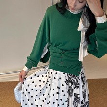 4.5折 小宋佳同款 Ports1961 Spa系列 绿色针织上衣裤子 多种穿法