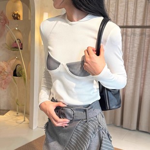 Esber 3折 Christopher xs现货 白色假胸衣白色打底上衣 6码