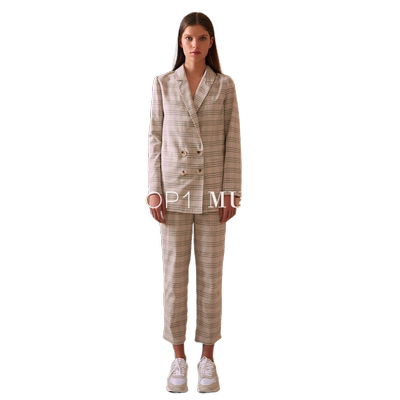 【折】THE FIFTH新款格纹西服款长袖V领上衣外套