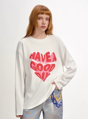 SOFITTE 25AW秋季新款 白色七夕节限定字母爱心长袖