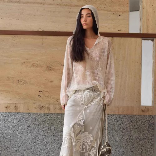 Shelle Artiste 干杯吧套头毛衣跳舞吧牛仔花边裤