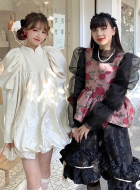 【折F】Fairy_吕新锐设计师2J秋冬新款 复古背心打底半裙