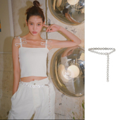 Masion.Wester 新款 水钻满天星钻饰流苏锁链腰链收腰百搭木兰