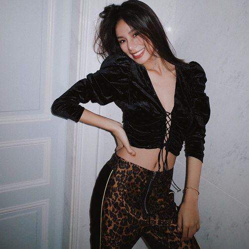 【折豹纹】For Love and Lemons 豹纹上衣裤子