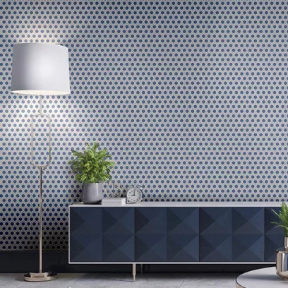 意大利原装进口展拜邸 vision 现代几何六边形蜂窝纹简约背景壁纸