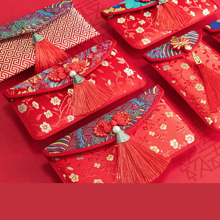 婚礼刺绣红包结婚订婚礼金袋万元改口费红包中式婚礼创意装饰红包
