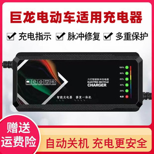 巨龙电动车电瓶充电器48V12AH60V20AH72V32Ah40A50AH原装 通用 正品