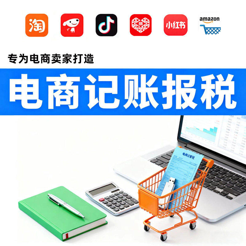 电商记账对账公司财税会计财务合规服务企业网店个体做账报表申报