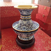 中国风北京特色礼品景泰蓝花瓶盖碗尊工艺品摆件客厅摆件会议礼物