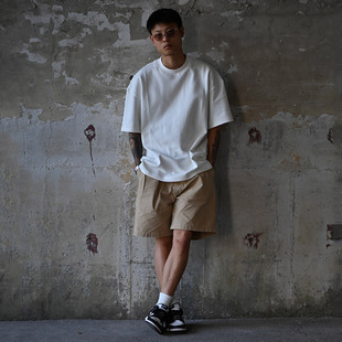 DRIVESTRAIGHT 24SS支线日系蜡染洗水破坏做旧五分短裤休闲裤DSTR