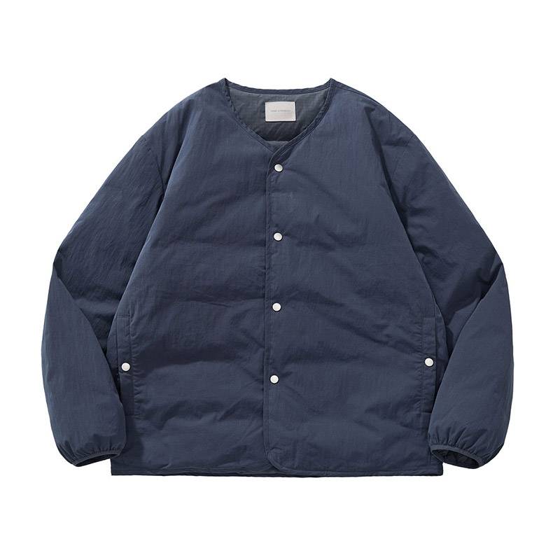 DRIVESTRAIGHT 25AW支线日系休闲无领夹克90鹅绒防寒保暖内胆外套