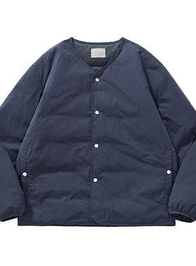 DRIVESTRAIGHT 25AW支线日系休闲无领夹克90鹅绒防寒保暖内胆外套