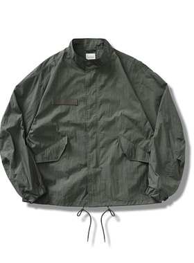 DRIVESTRAIGHT 24AW支线军事工装D51短款风衣夹克宽松外套男女