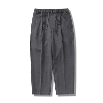 DRIVESTRAIGHT 24AW主线日系休闲垂感抗皱双褶直筒阔腿裤西装长裤