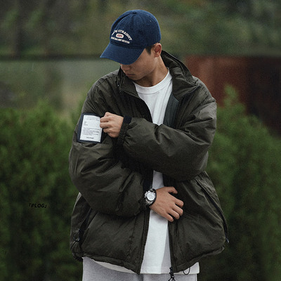 DRIVESTRAIGHT 23AW支线3M新雪丽防泼水金属尼龙连帽加厚棉服外套