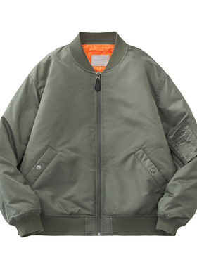 DRIVESTRAIGHT：主线25AW复古短宽MA1飞行员夹克3M厚新雪丽棉外套