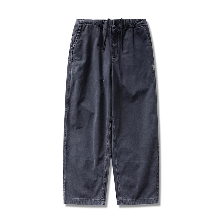 DRIVESTRAIGHT 25SS支线日系复古纯棉洗水做旧百搭宽松休闲裤长裤