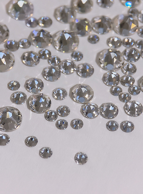 施华洛2058美甲平底钻putoneputone奥地利水晶白色001手机美容DIY