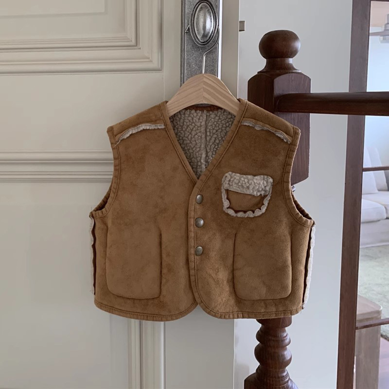 新款宝宝两面穿马甲外出服背心