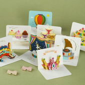 立体3d折叠贺卡韩国六一儿童节幼儿园可爱卡通祝福贺卡生日小卡片