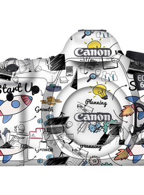 适用佳能6D/6d2/5d2/5d3/5dsr/5d2贴纸 200d二代卡通5d4相机贴膜