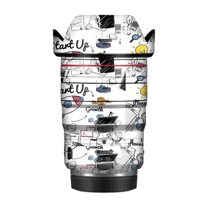 适用佳能RF2470镜头全包贴膜卡通