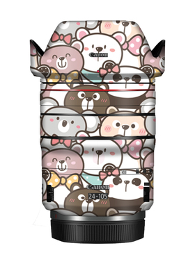 适用于佳能RF24-105F4镜头贴纸 24-105MM镜头保护贴膜 卡通中国风