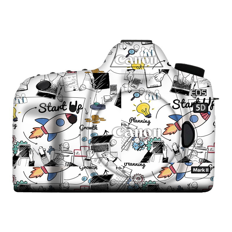 佳能5d2保护机身贴纸碳纤维卡通