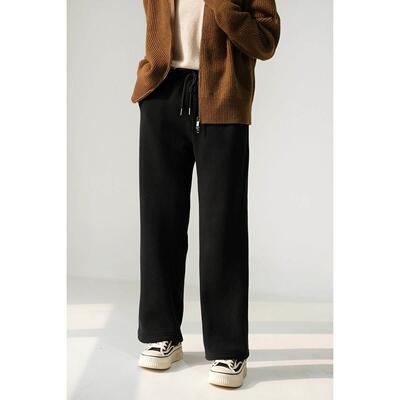 绒采购产品妇女的一件天鹅阔腿裤，加NRC厚的暖修休闲温运动裤，