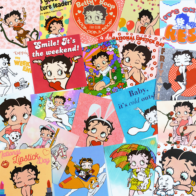 betty boop贝蒂娃娃手机贴纸欧美卡通本子ipad装饰行李箱贴画防水