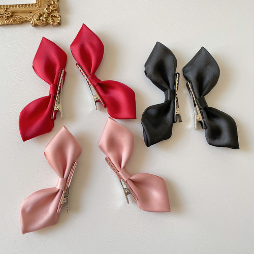 韩国兔耳缎带蝴蝶结发夹