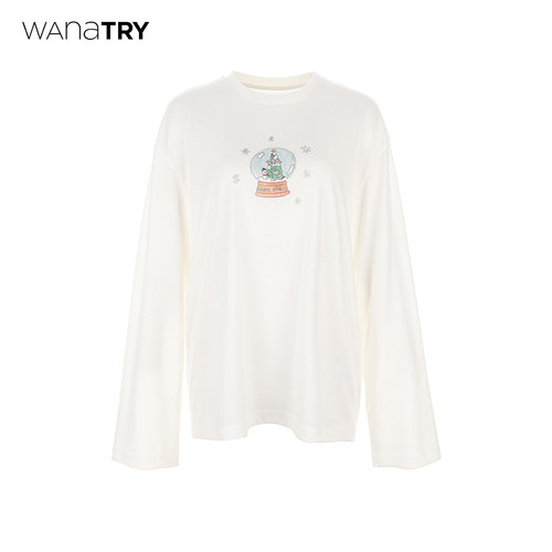 wanatry水晶球烫银小雪花T恤