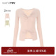 try胸前扭结设计感打底衫 2025春季 新款 wana 休闲温柔气质女款 上衣