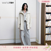 气质休闲通勤简约短款 高品质风衣早春新品 大衣女 try口袋工装 wana